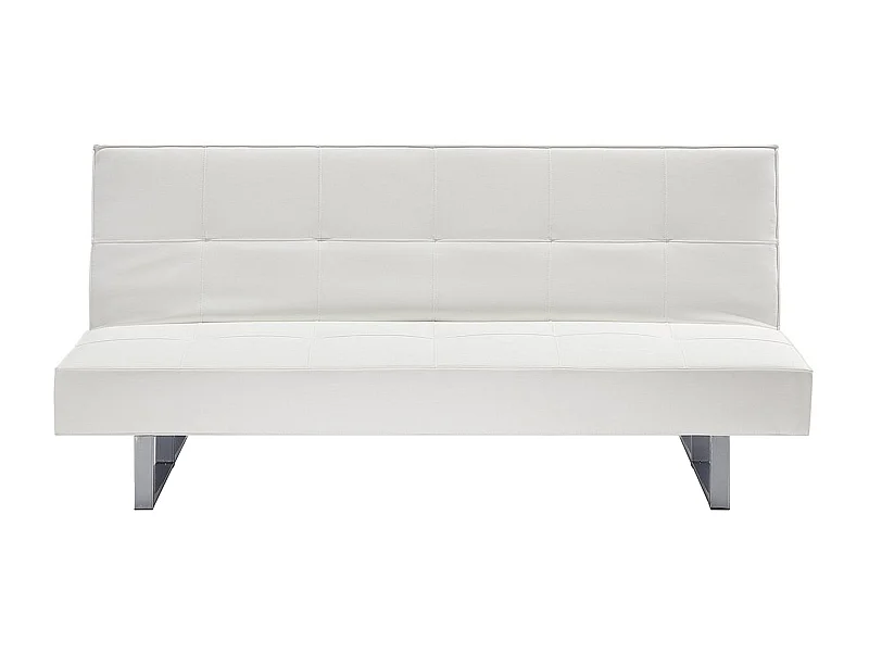 Canapé-lit 3 places DERBY Cuir PU Blanc