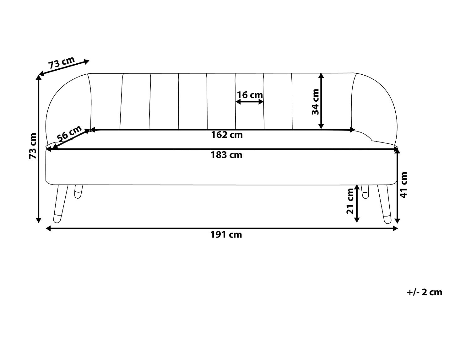 Divano ALSVAG Velluto Rosa 3 posti