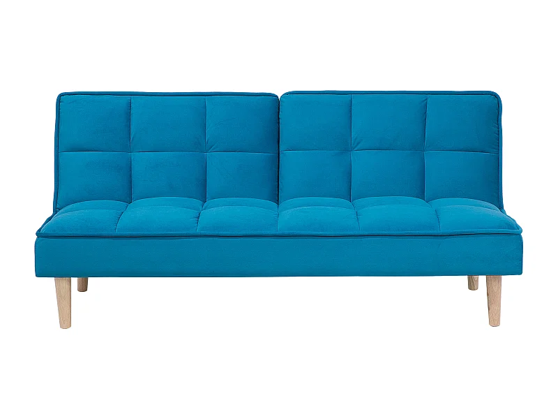 3-Sitzer Schlafsofa Stoffbezug seeblau gesteppt Sofa mit Schlaffunktion Siljan