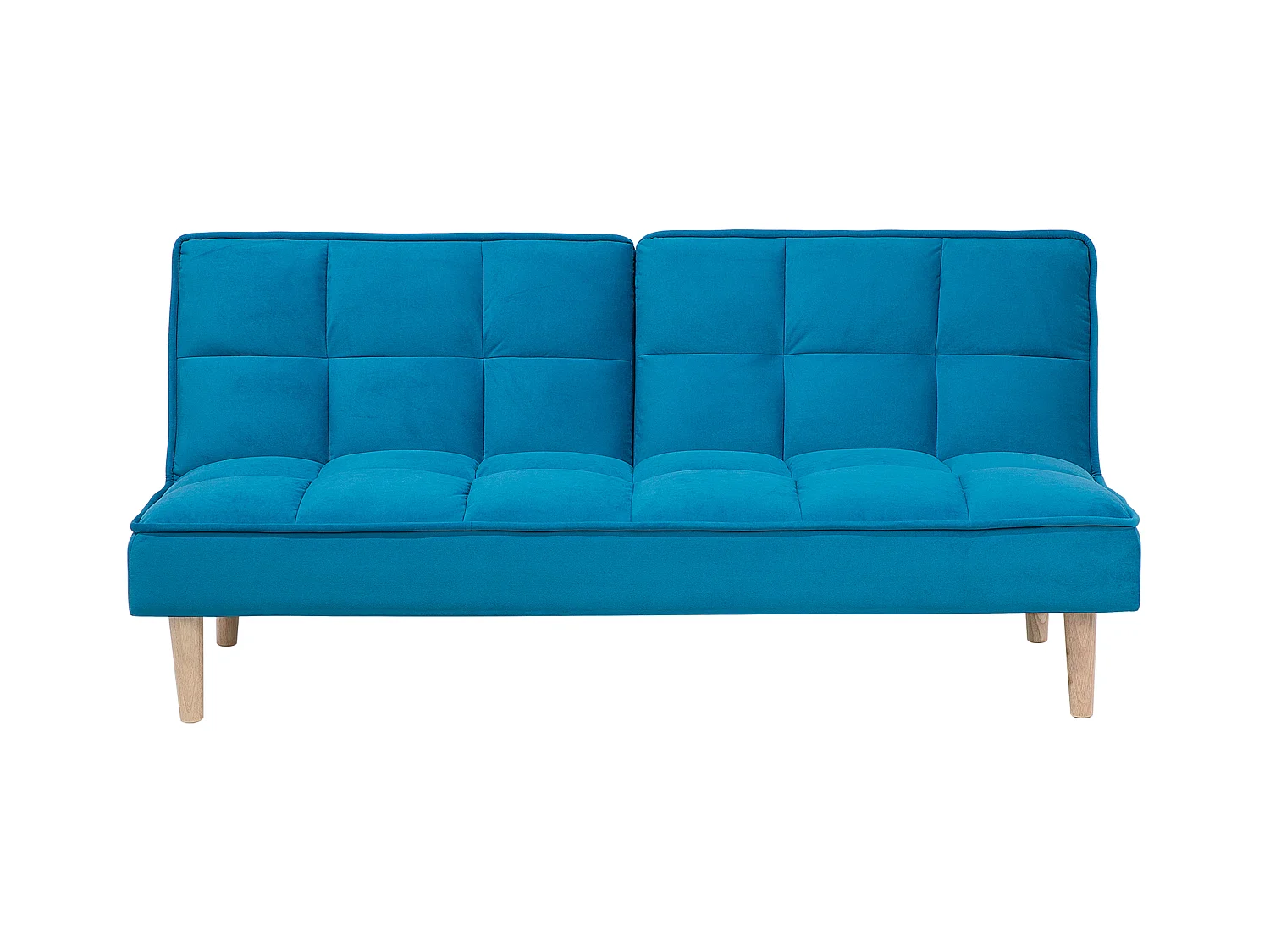 3-Sitzer Schlafsofa Stoffbezug seeblau gesteppt Sofa mit Schlaffunktion Siljan