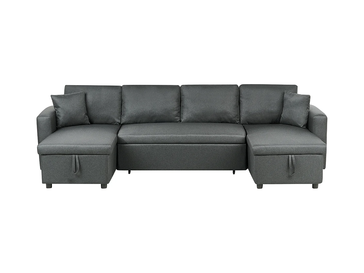 - Canapé Convertible - Sommen - Tissu, Gris Foncé