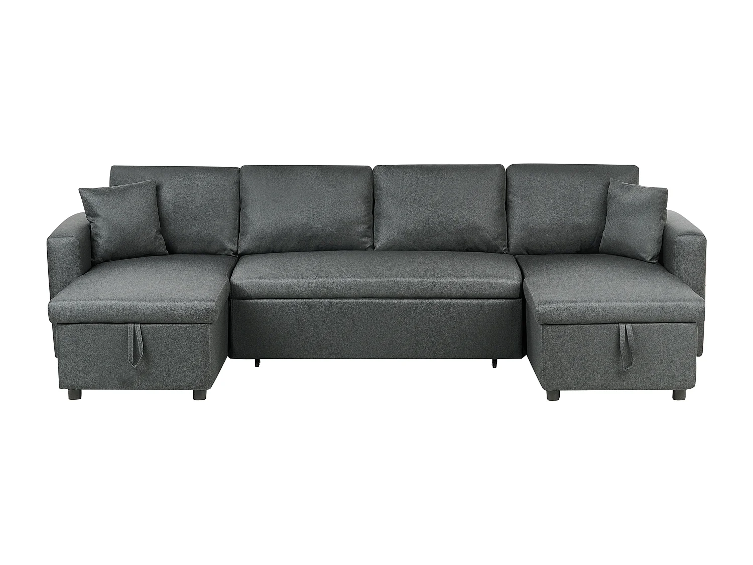 Schlafsofa Polsterbezug in Dunkelgrau modernes Sofa mit Schlaffunktion Couch