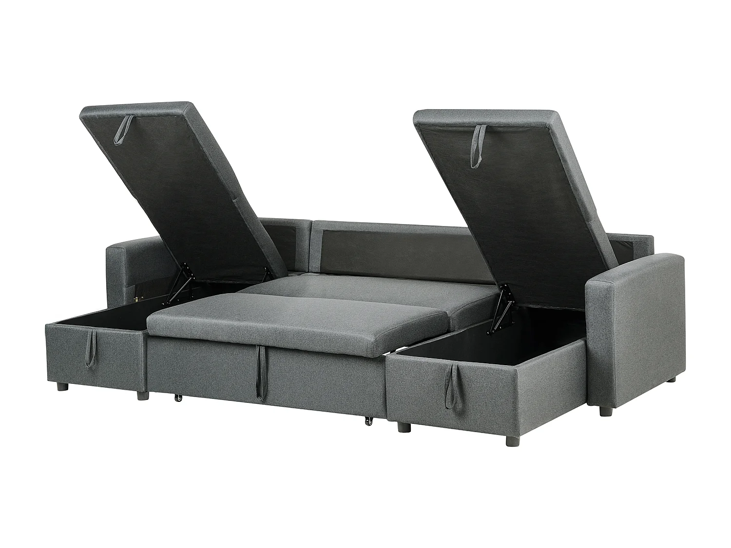 Schlafsofa Polsterbezug in Dunkelgrau modernes Sofa mit Schlaffunktion Couch