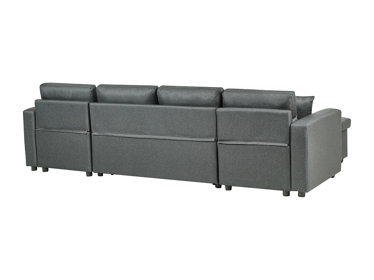 Schlafsofa Polsterbezug in Dunkelgrau modernes Sofa mit Schlaffunktion Couch