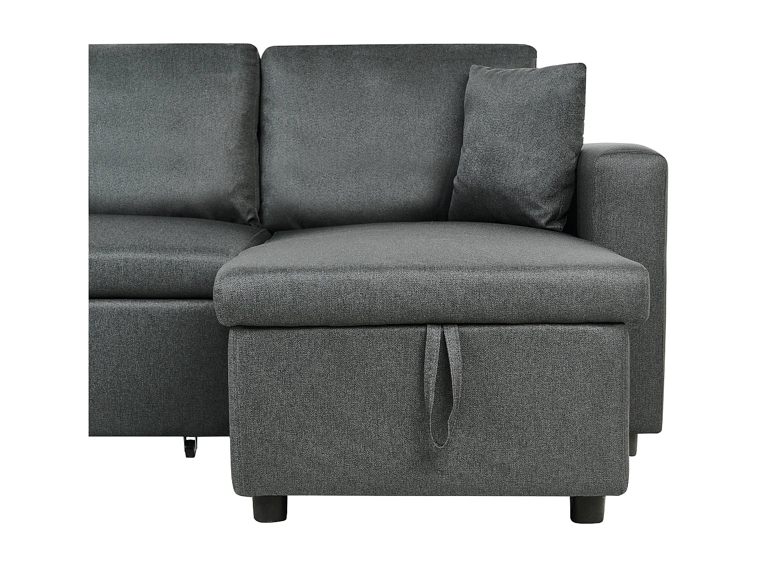 Schlafsofa Polsterbezug in Dunkelgrau modernes Sofa mit Schlaffunktion Couch