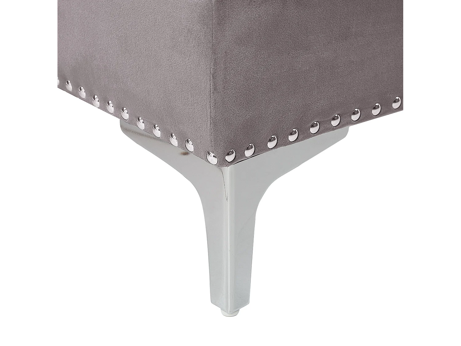 Sofá de canto FLEN Veludo Cinzento 3 lugares à direita