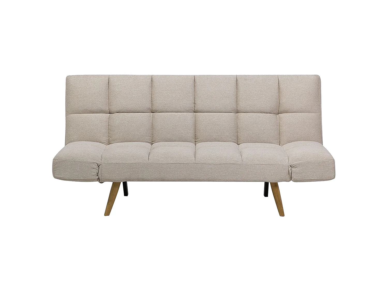 Canapé convertible clic-clac 2 places en coton beige INGARO