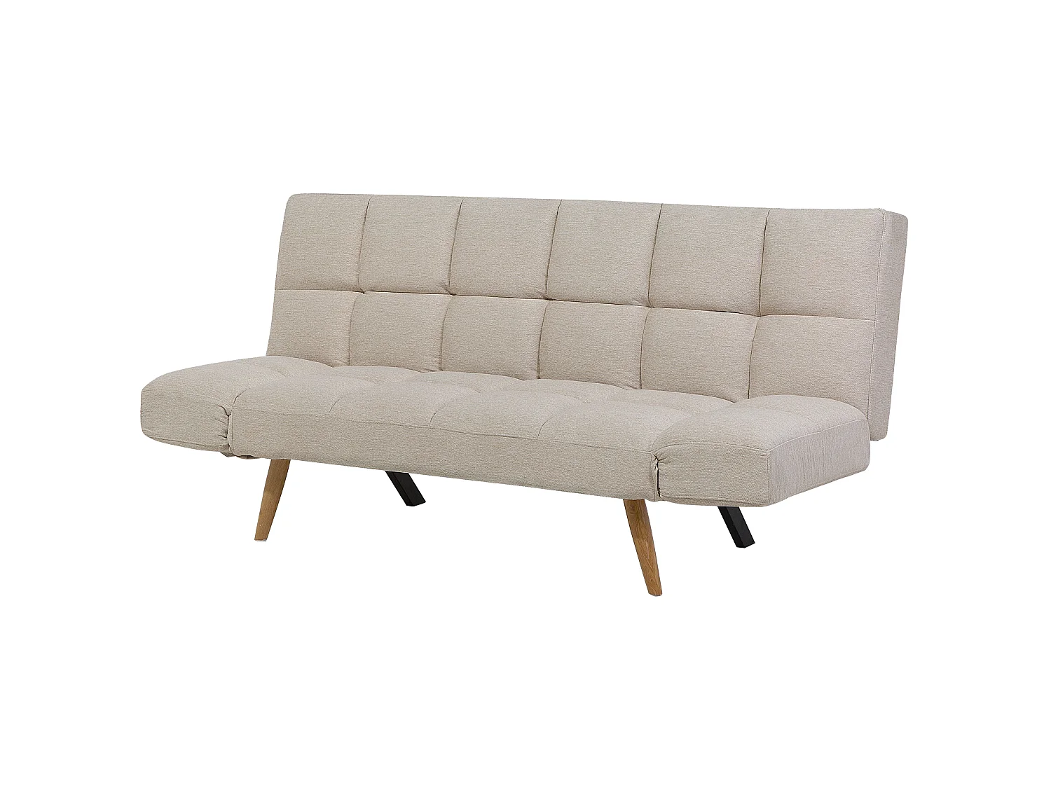 Canapé convertible clic-clac 2 places en coton beige INGARO