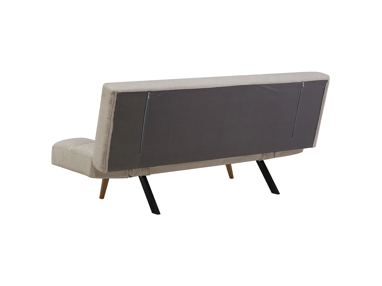Canapé convertible clic-clac 2 places en coton beige INGARO