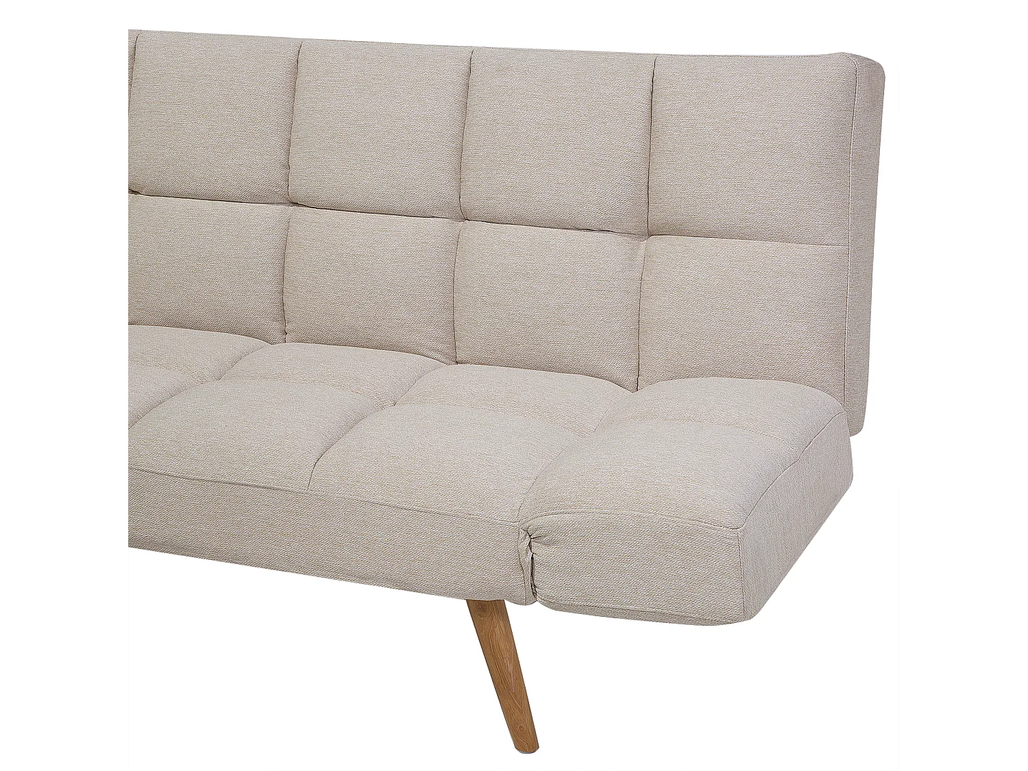 Canapé convertible clic-clac 2 places en coton beige INGARO