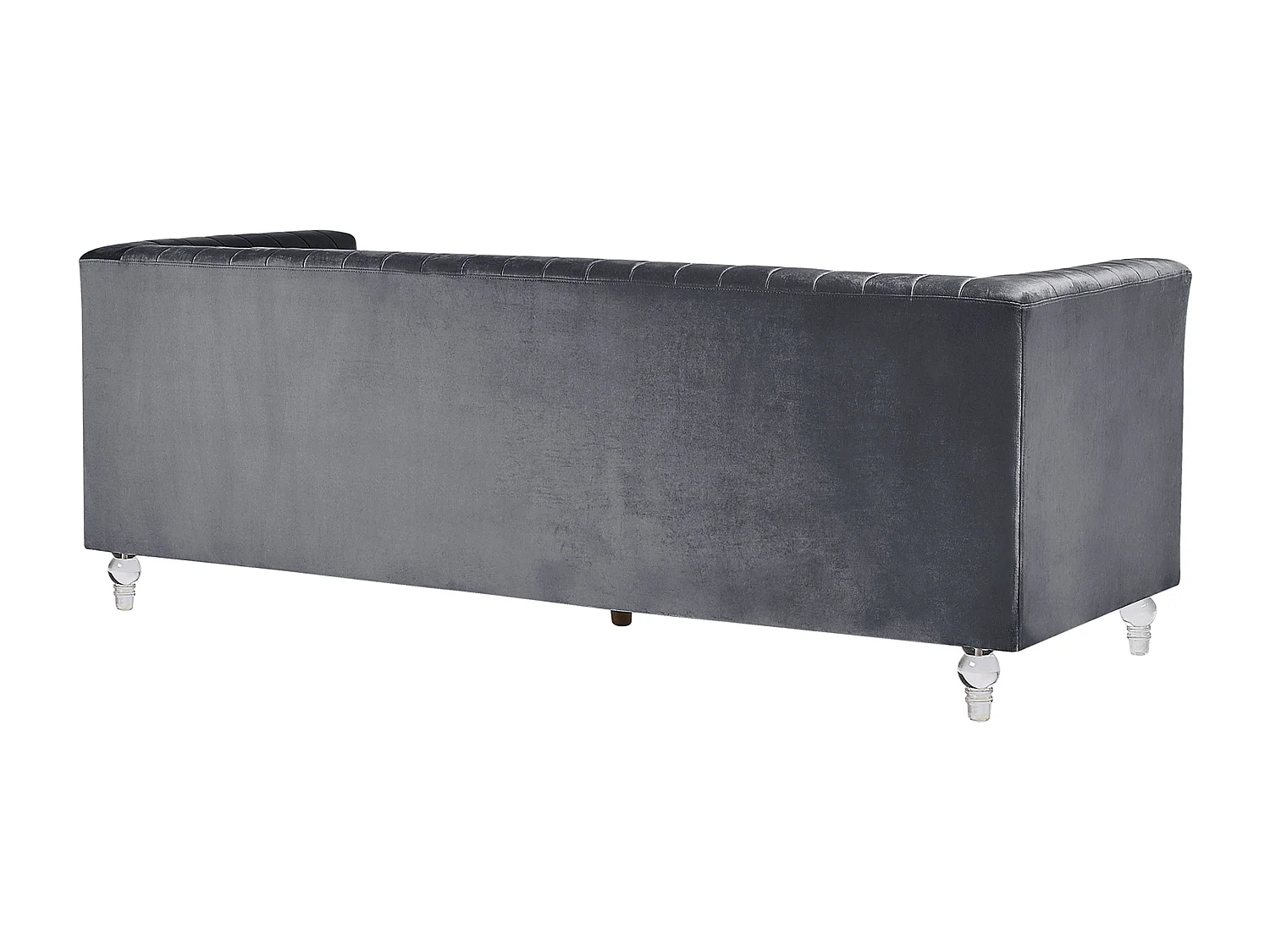 Sofá ARVIKA Terciopelo Gris oscuro 3 plazas