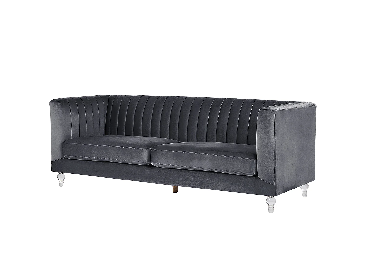 Sofa 3 Seater ARVIKA Velvet Dark Grey