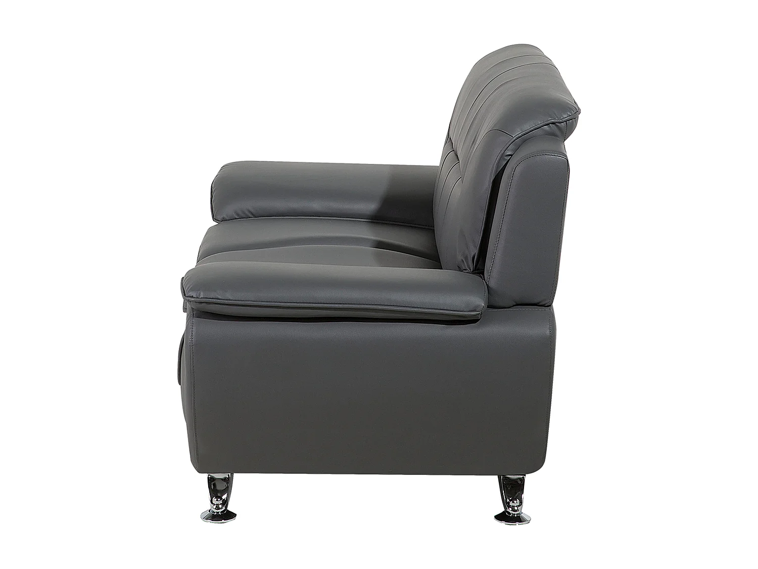 Sofa LEIRA Ekoskóra Szary dla 2 osób