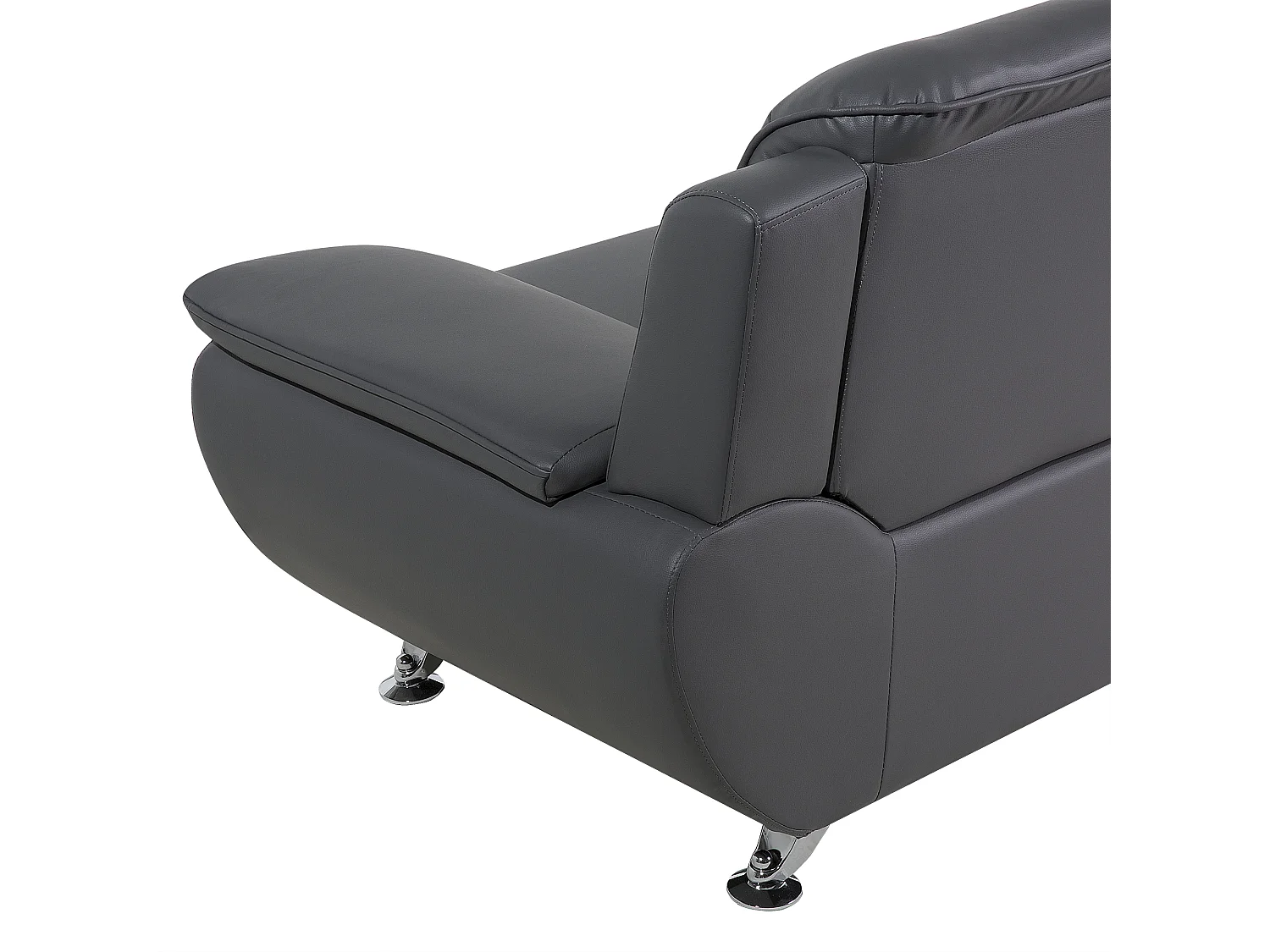 Sofa LEIRA Ekoskóra Szary dla 2 osób