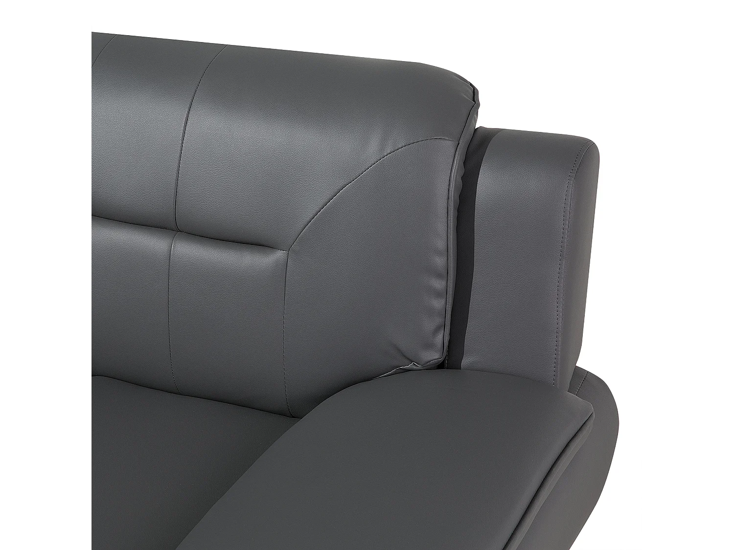 Bank LEIRA Kunstleer Grijs 2-zitter