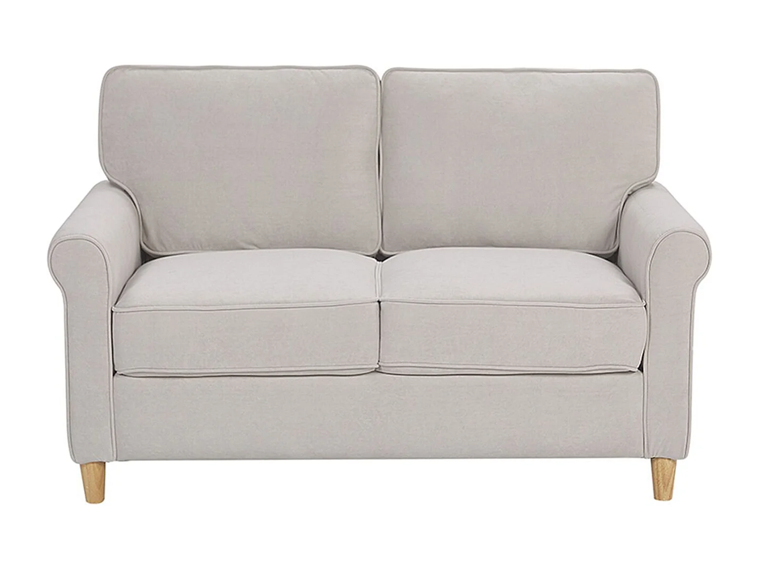 Canapé 2 places en velours beige RONNEBY