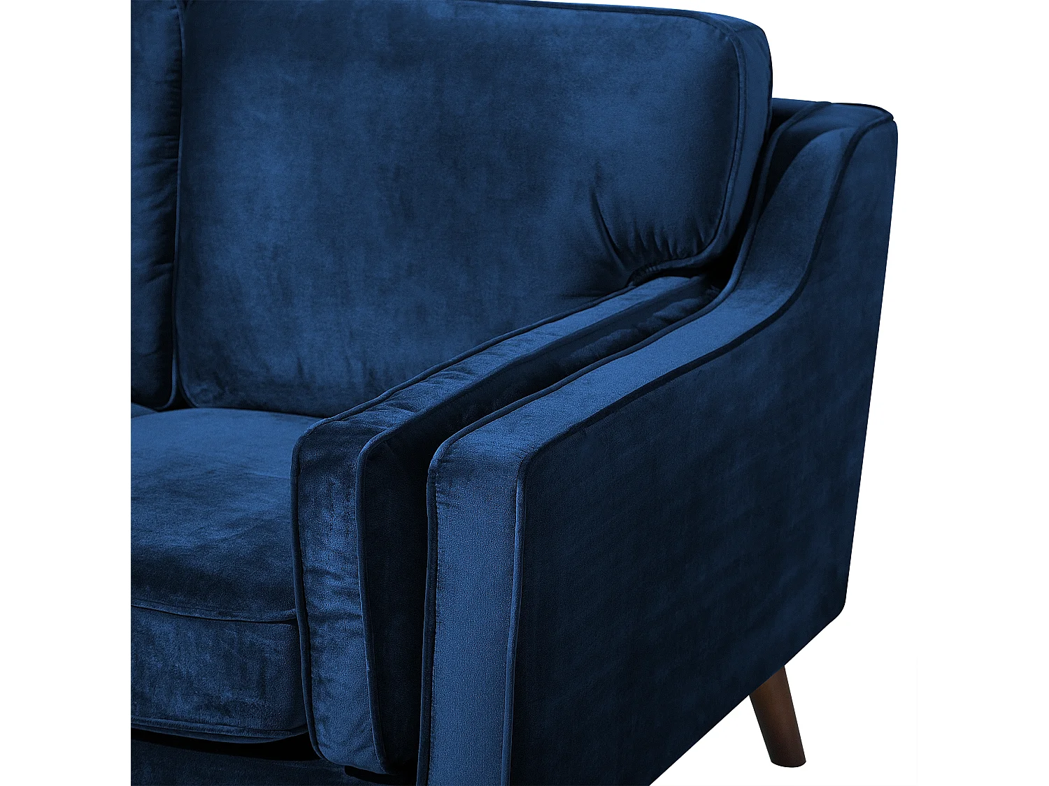 Bank LOKKA Fluweel Marineblauw 3-zitter