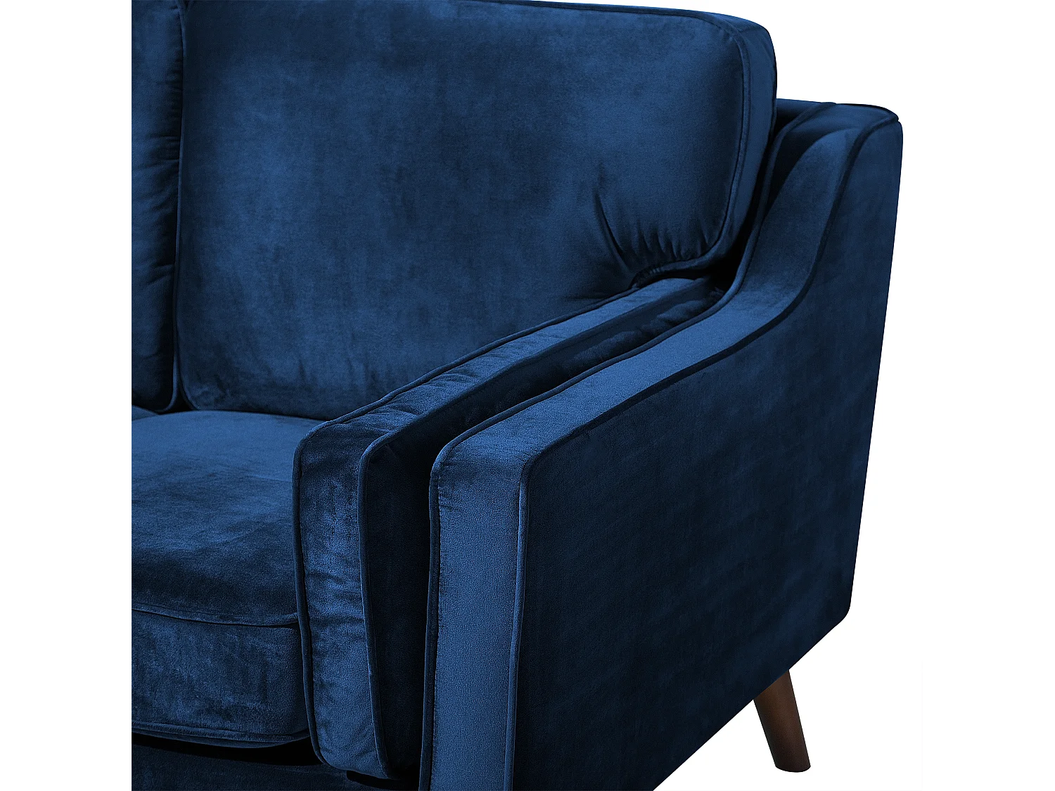 Bank LOKKA Fluweel Marineblauw 3-zitter