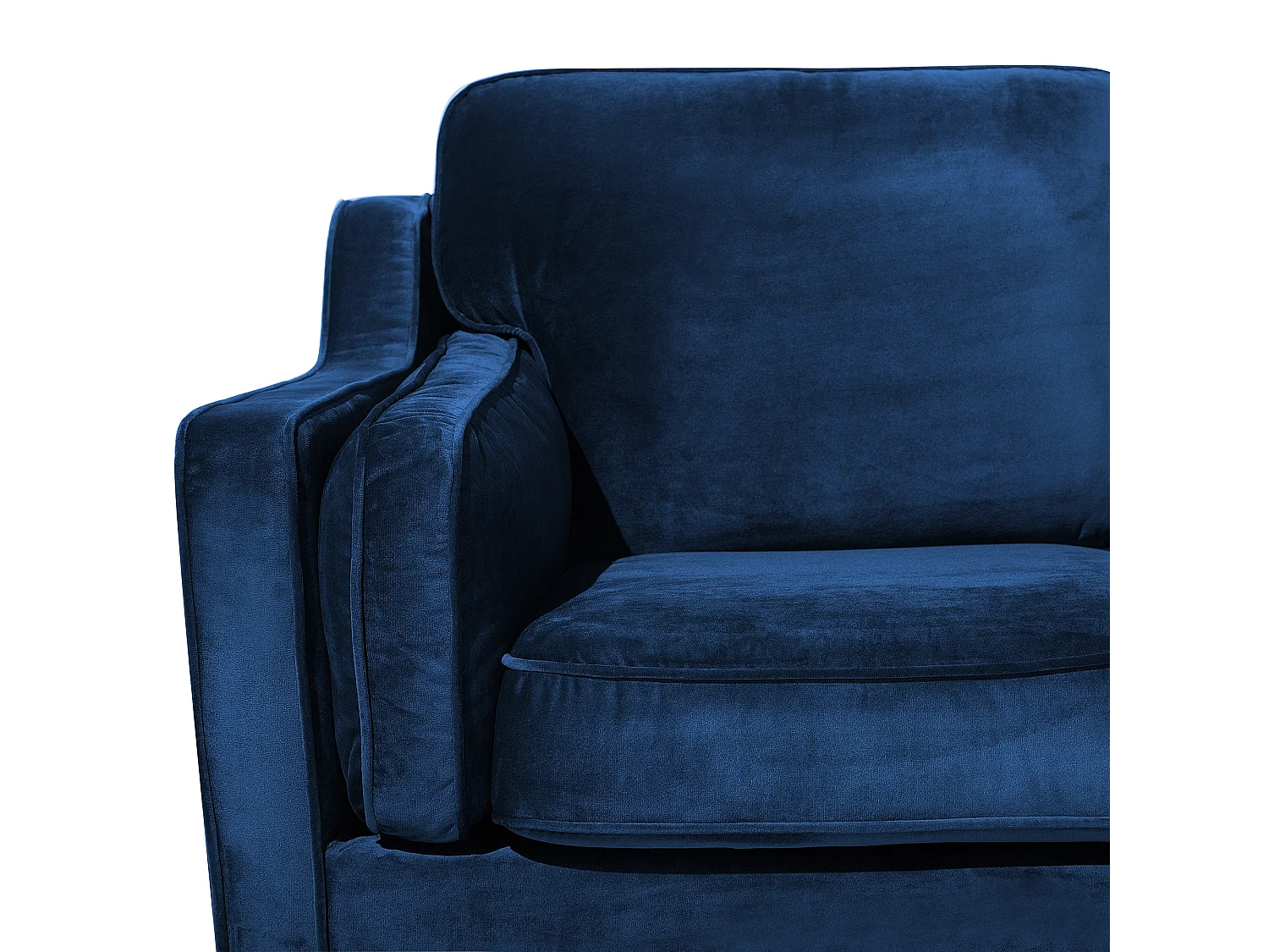 Sofa LOKKA Samtstoff Marineblau 3-Sitzer