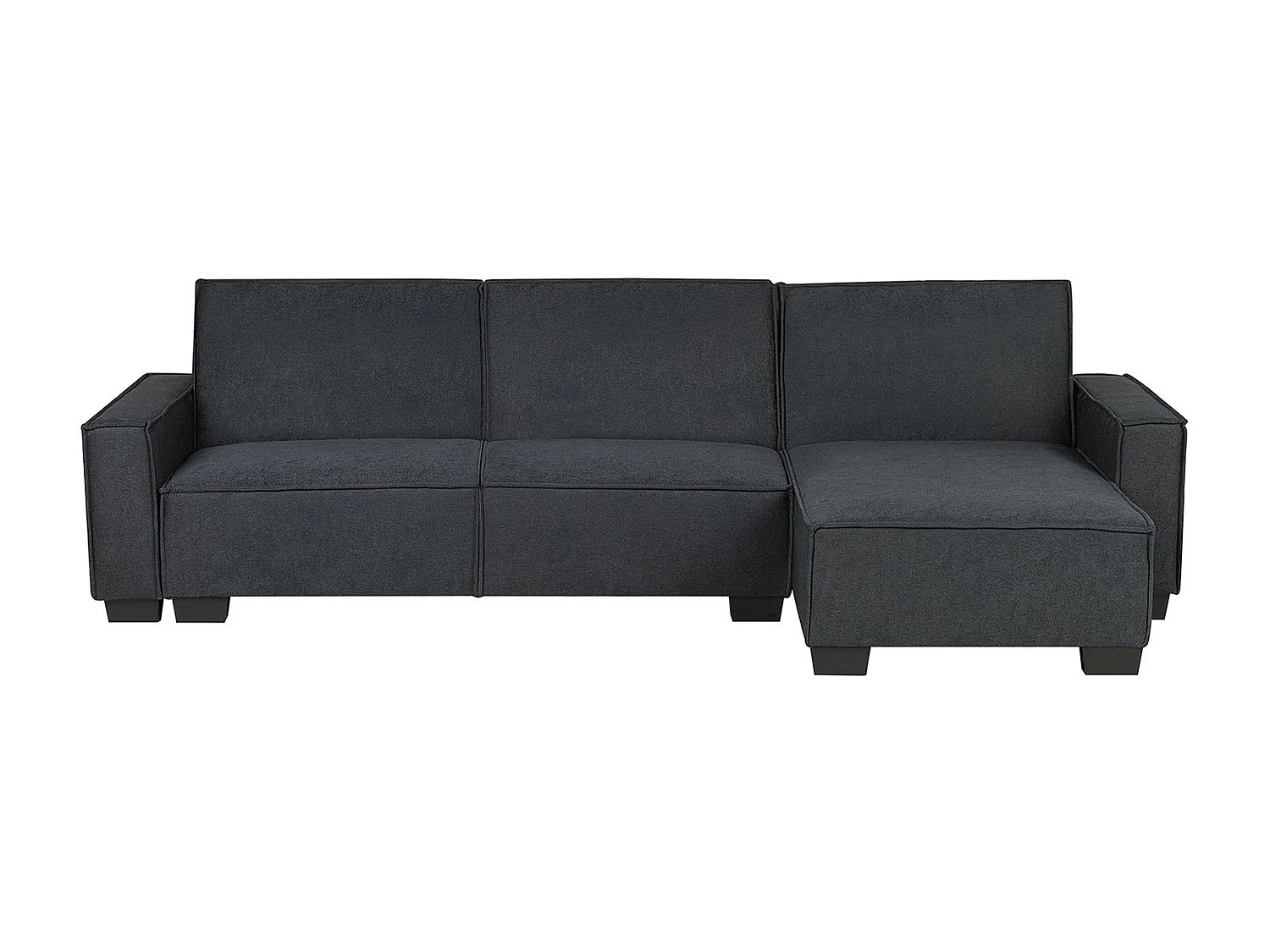 - Canapé Angle à droite - Romedal - Tissu, Gris Graphite