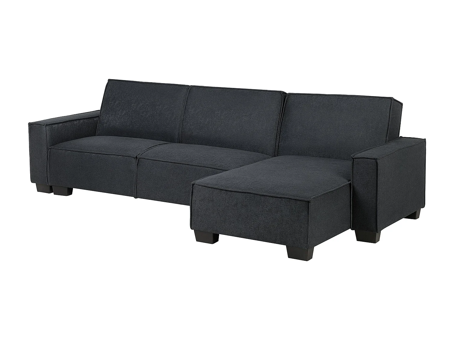 - Canapé Angle à droite - Romedal - Tissu, Gris Graphite