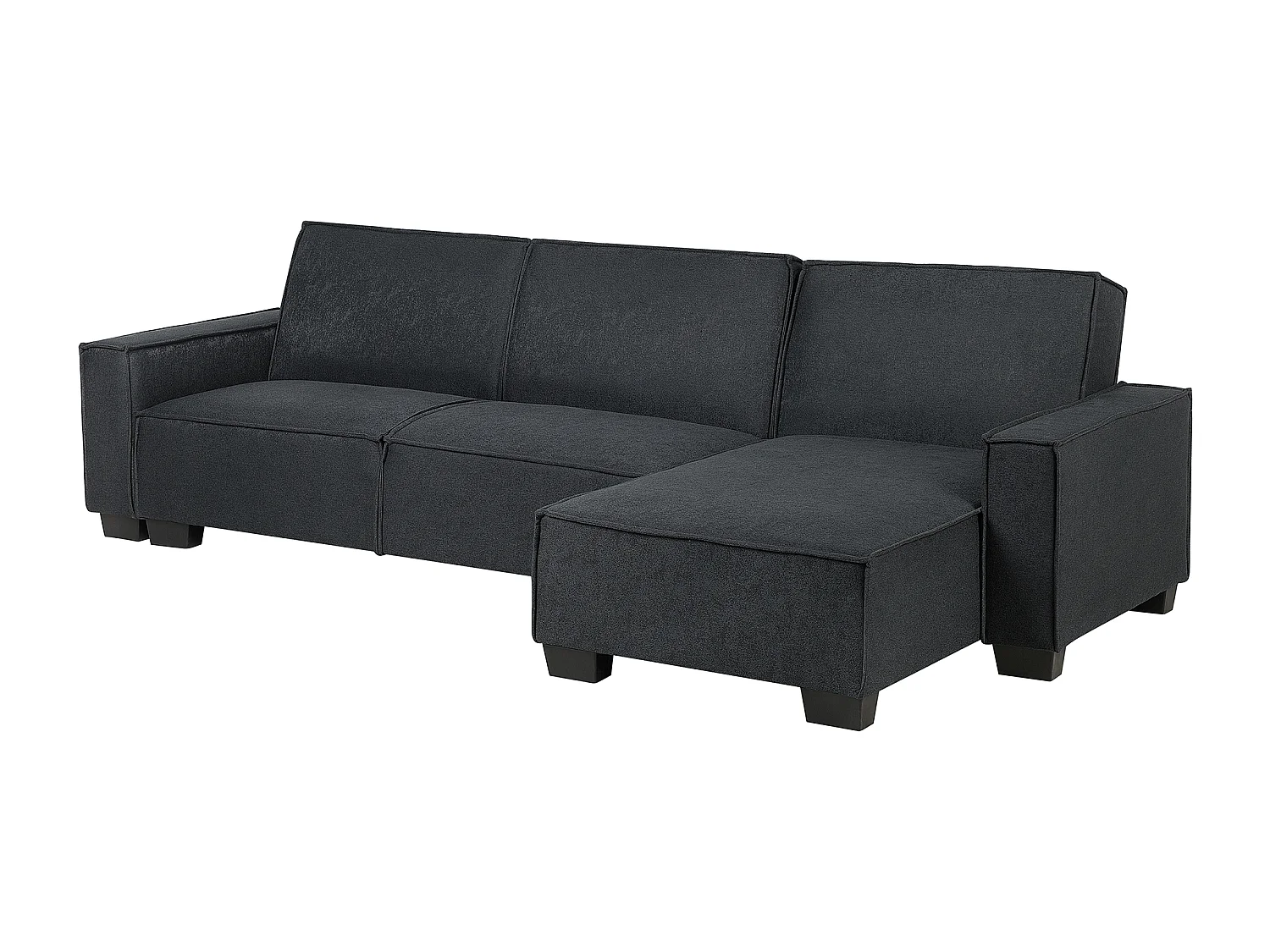 - Canapé Angle à droite - Romedal - Tissu, Gris Graphite