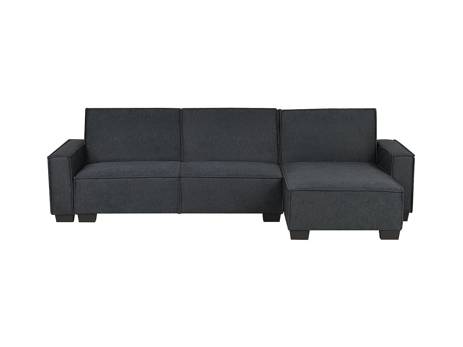 - Canapé Angle à droite - Romedal - Tissu, Gris Graphite