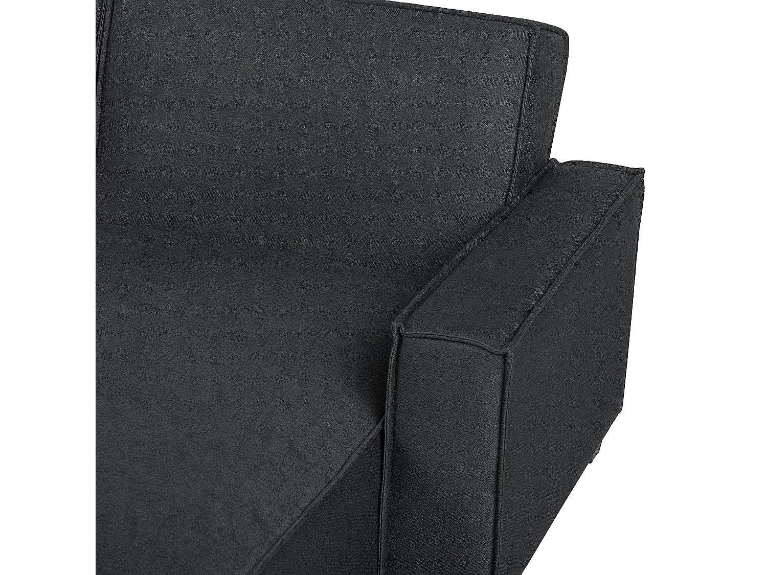 - Canapé Angle à droite - Romedal - Tissu, Gris Graphite