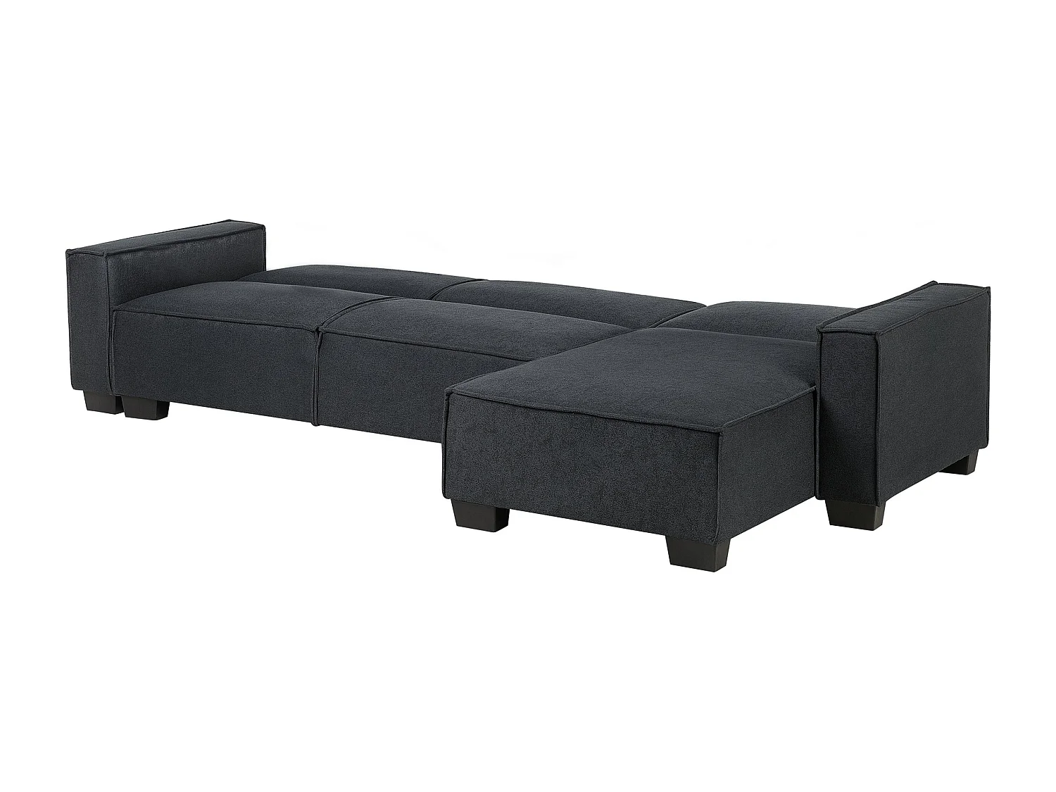- Canapé Angle à droite - Romedal - Tissu, Gris Graphite