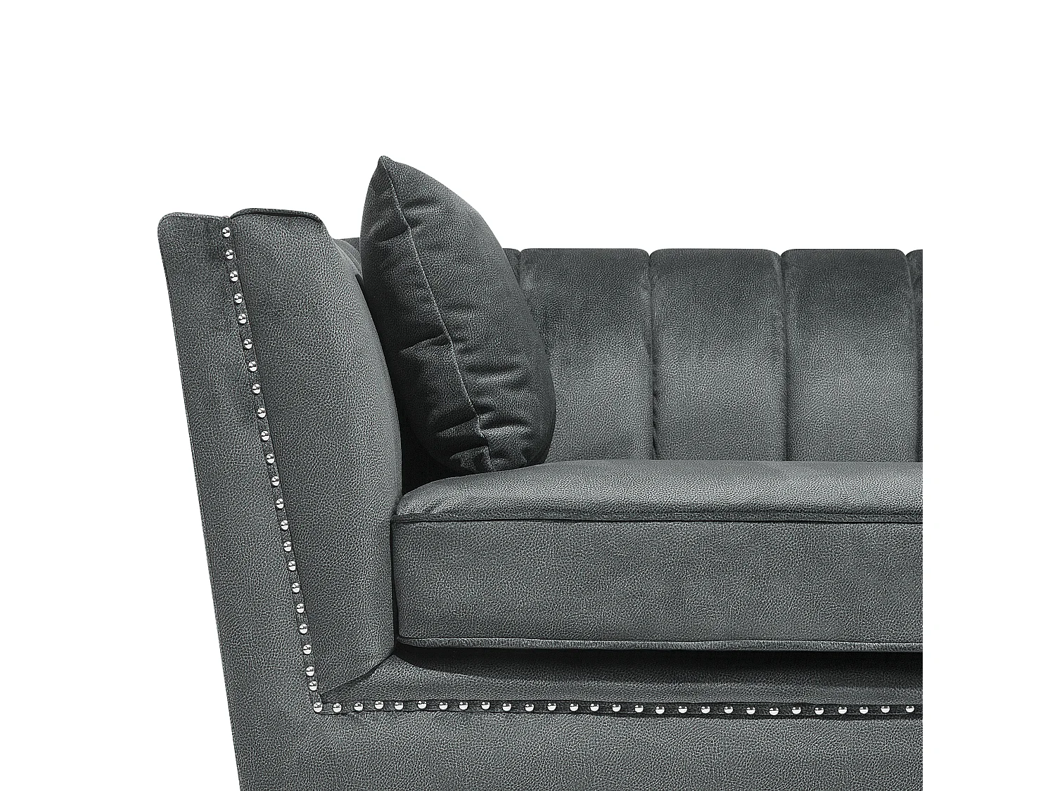 Bank GAULA Fluweel Grijs 3-zitter