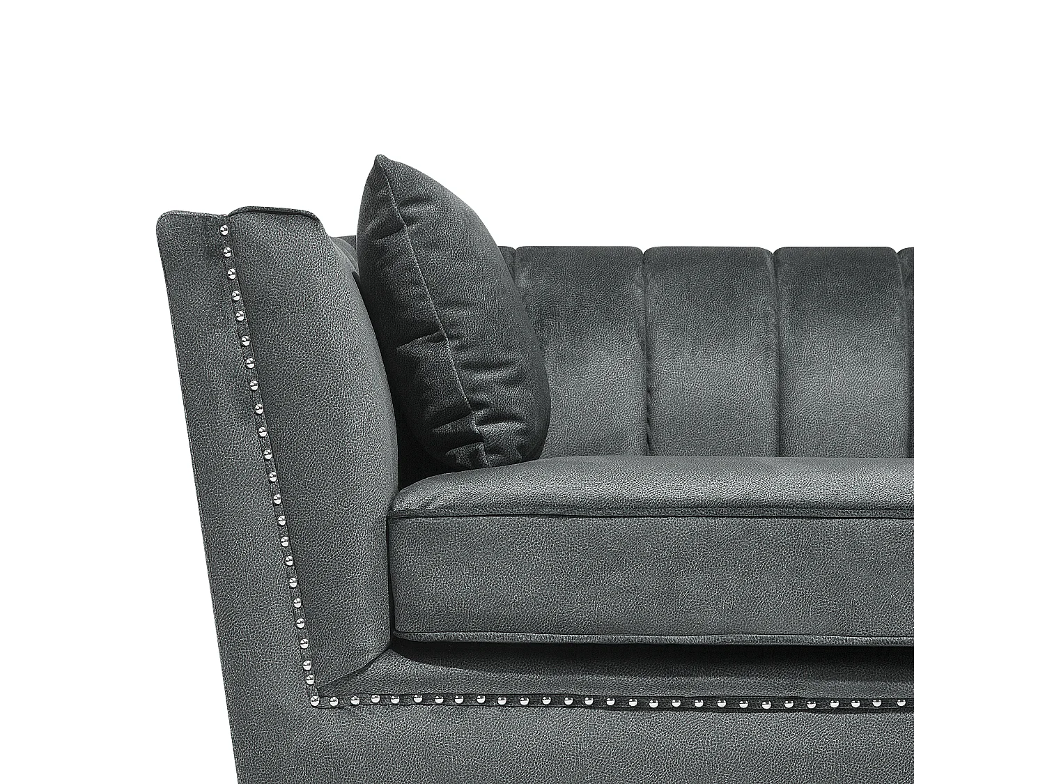 Bank GAULA Fluweel Grijs 3-zitter