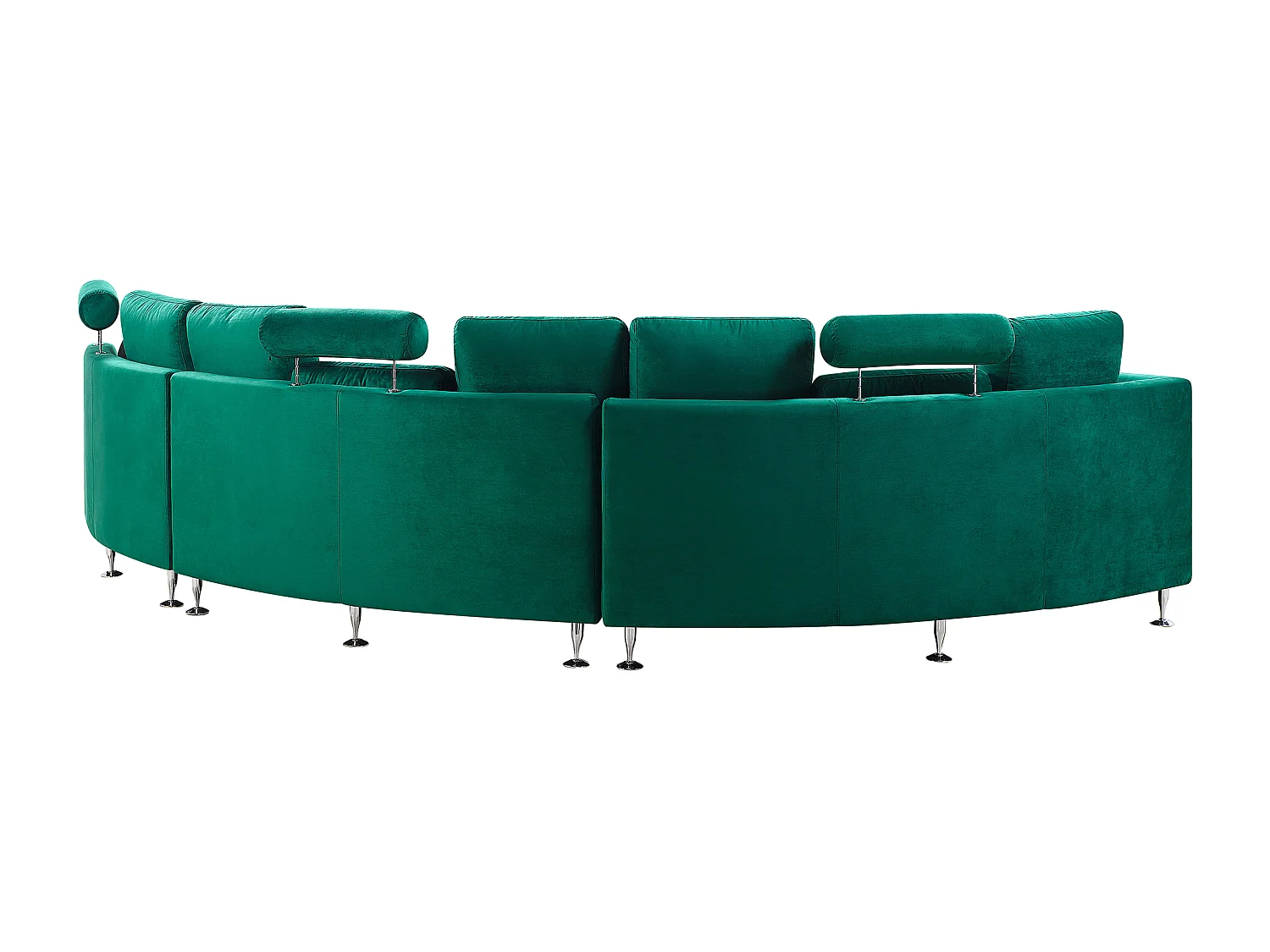 Canapé arrondi 7 places ROTUNDE Velours Vert foncé