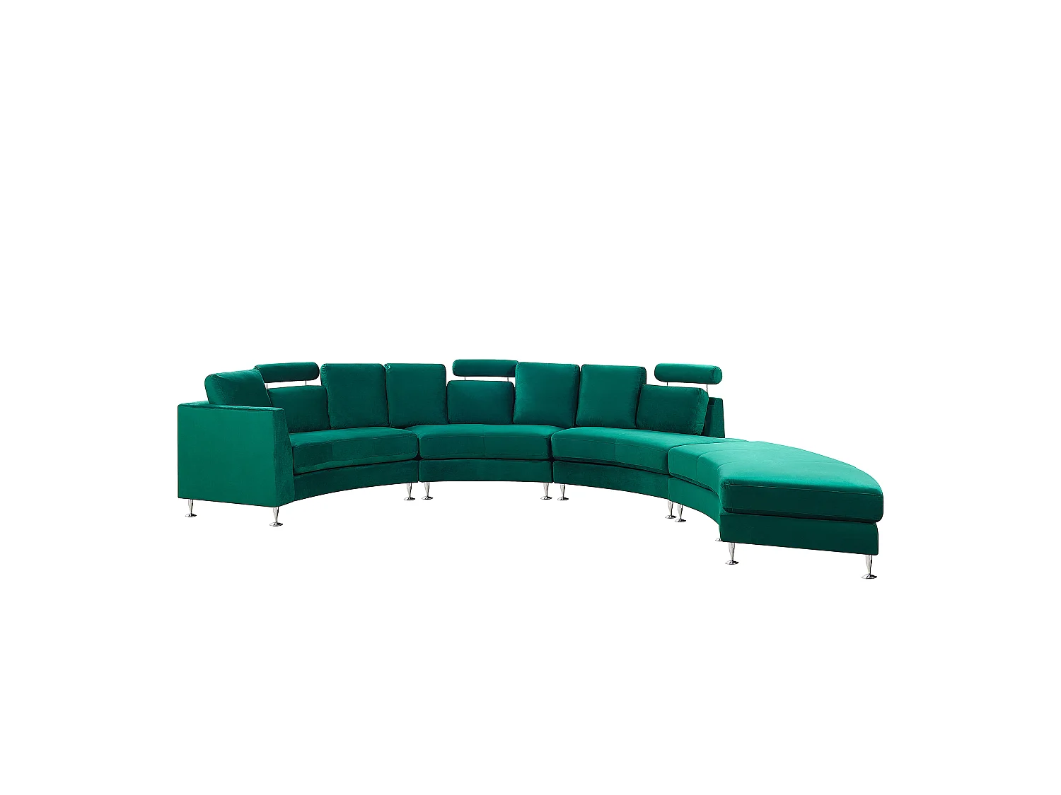Canapé arrondi 7 places ROTUNDE Velours Vert foncé