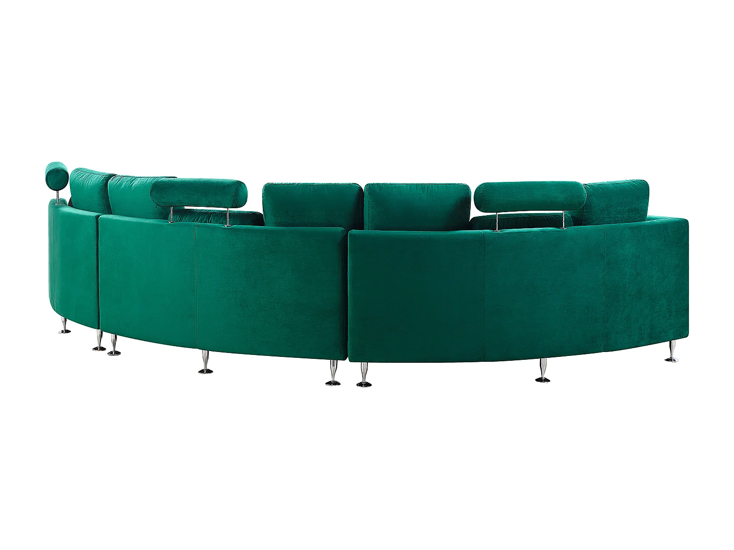 Halfronde bank ROTUNDE Fluweel Donkergroen 7-zitter