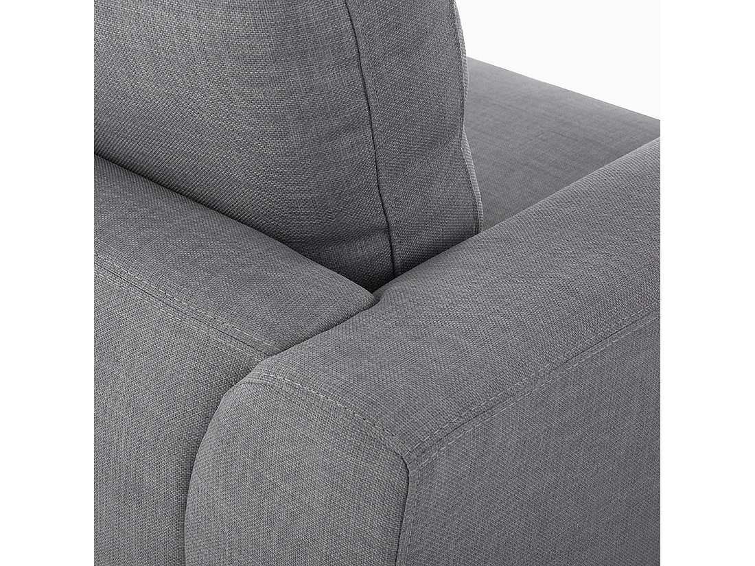 Canapé d'angle OSLO Tissu Gris clair 4 places Côté droit