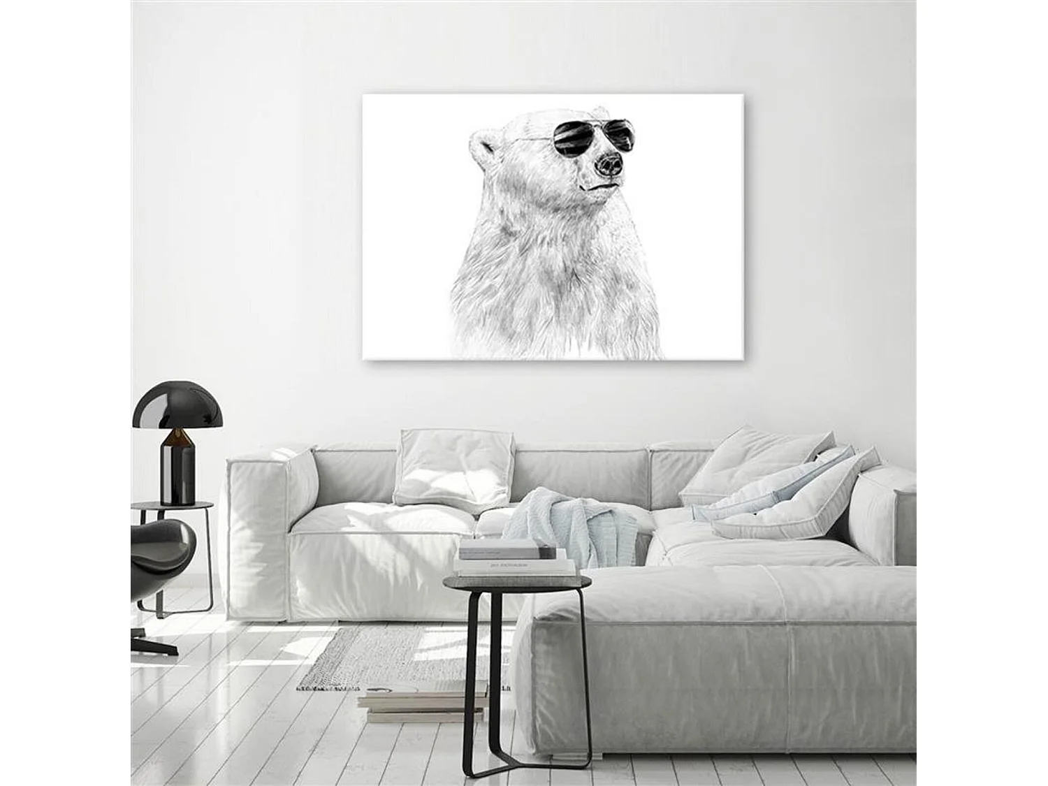 Tableau ours polaire - 70 x 50 cm