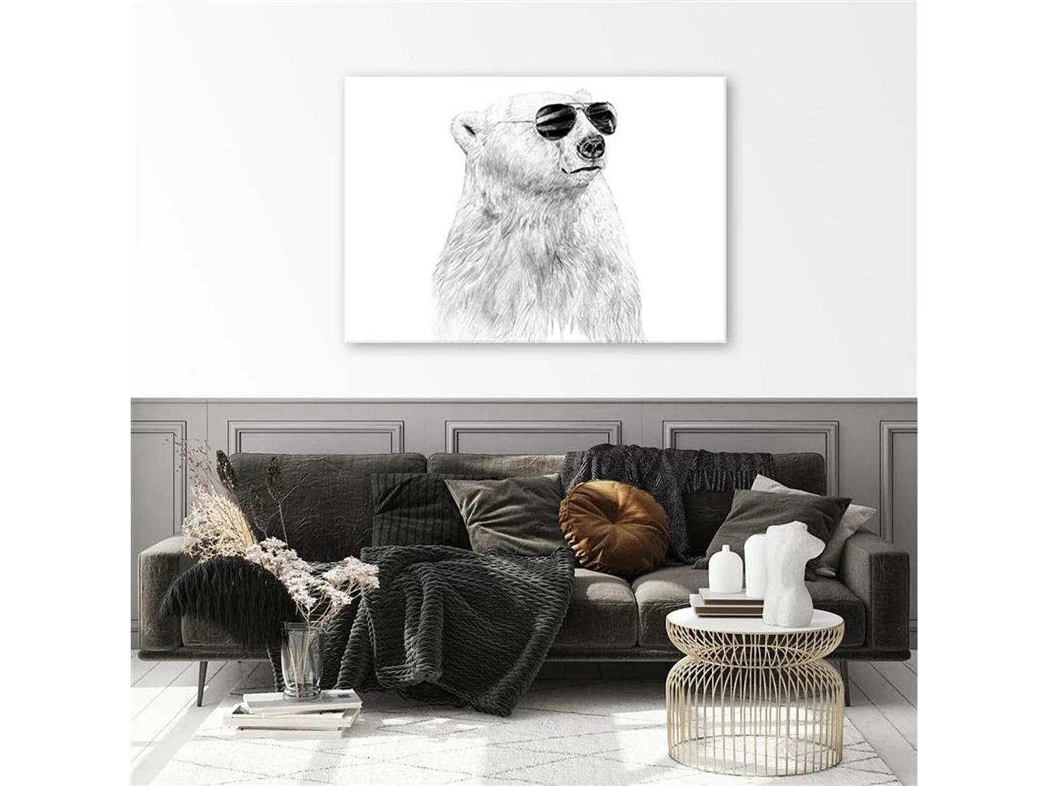 Tableau ours polaire - 70 x 50 cm