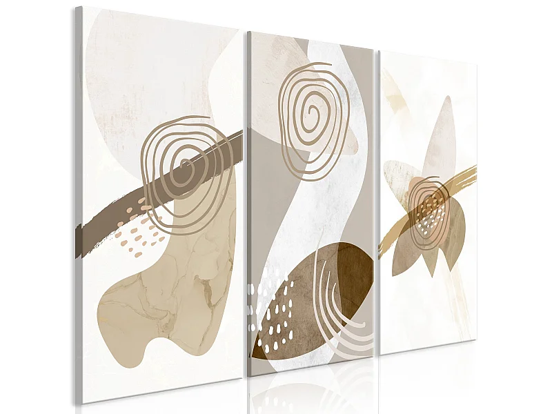 Tableau Trio Beige - 90 x 60 cm