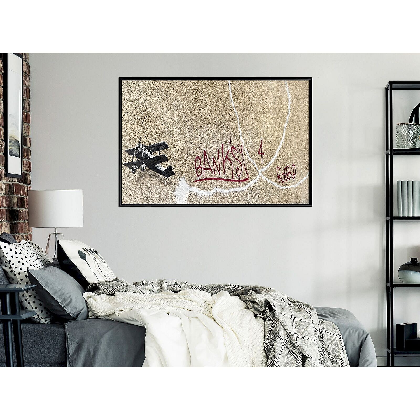 Tableau Banksy – Affiche Encadrée – Street Art – Format A4 – Neuf