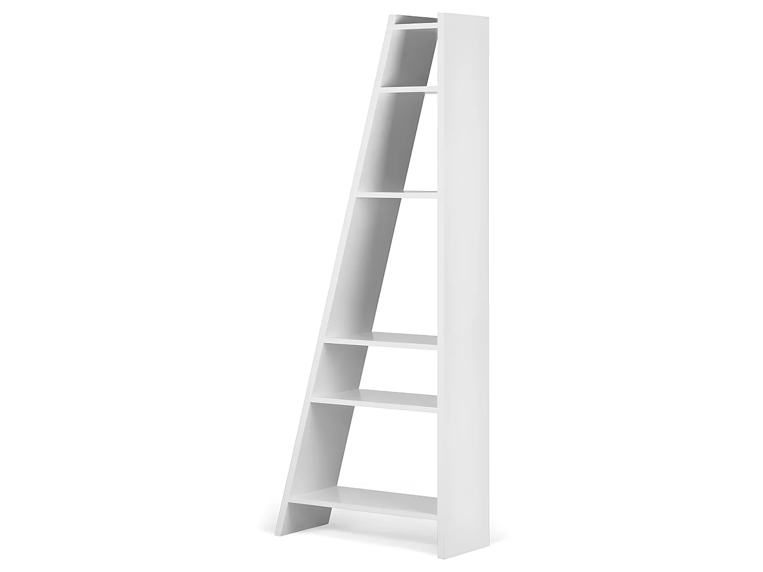 Bibliothèque DELTA simple - blanc laqué - TEMAHOME