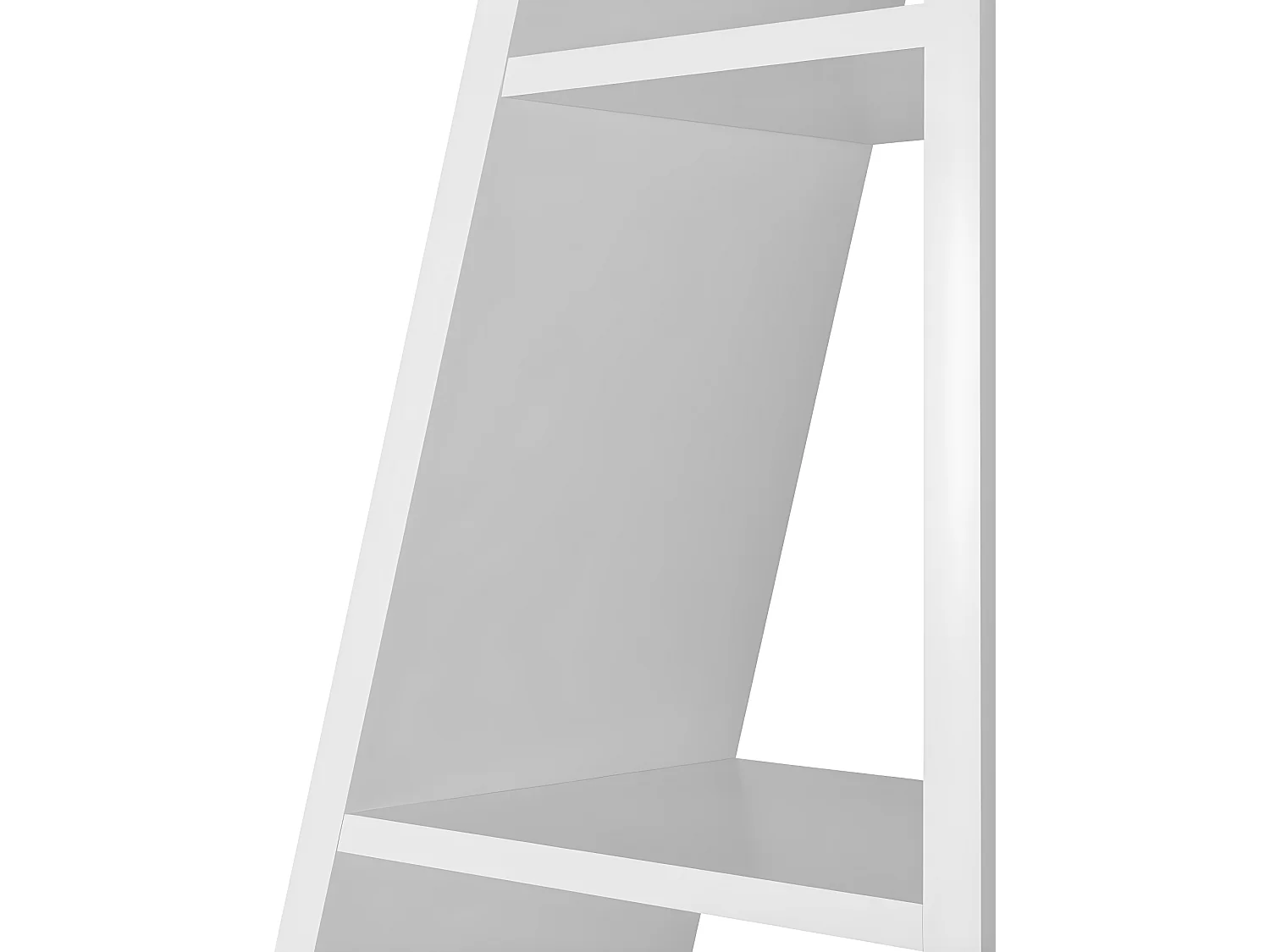 Bibliothèque DELTA simple - blanc laqué - TEMAHOME