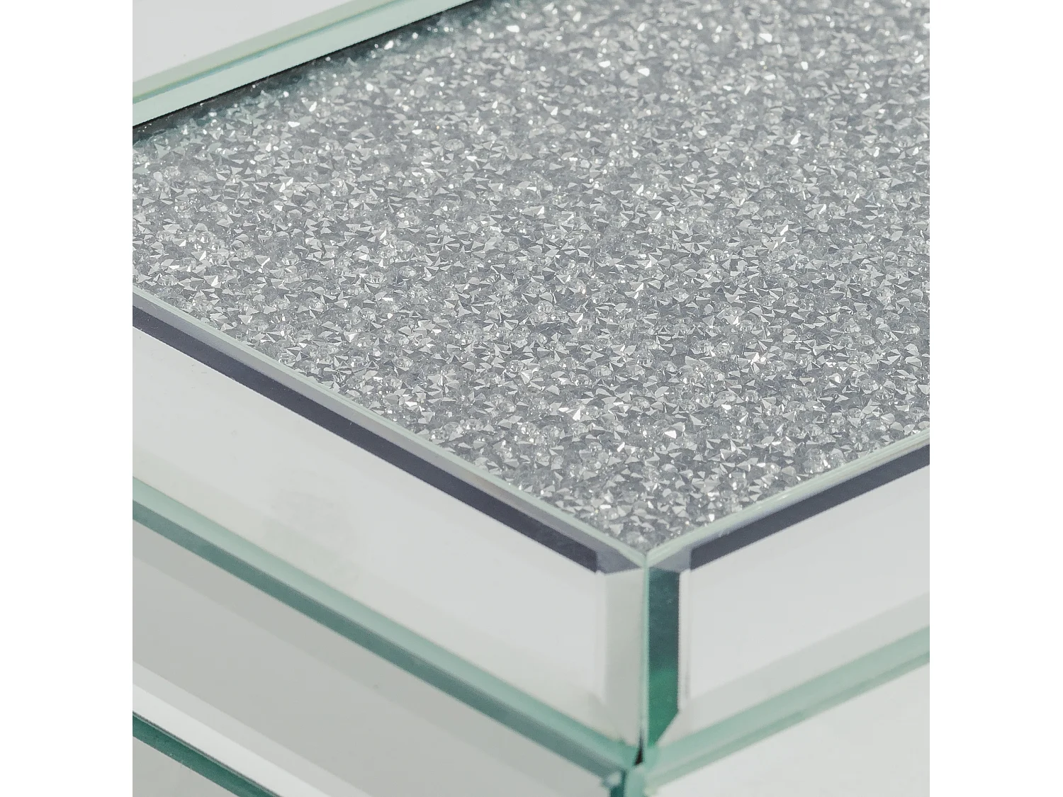 Caixa decorativa KOFI Vidro Prateado