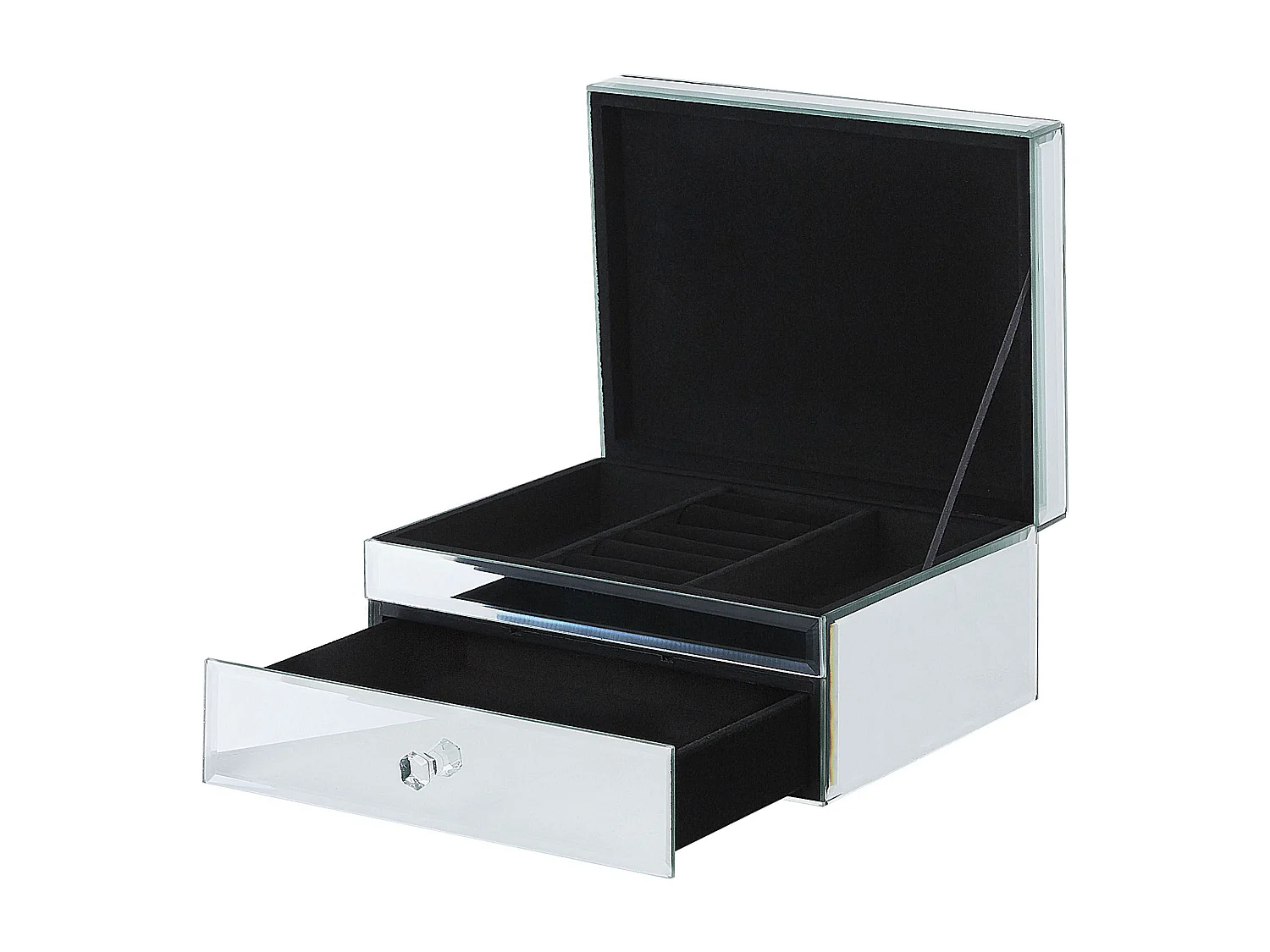 Caixa decorativa KOFI Vidro Prateado