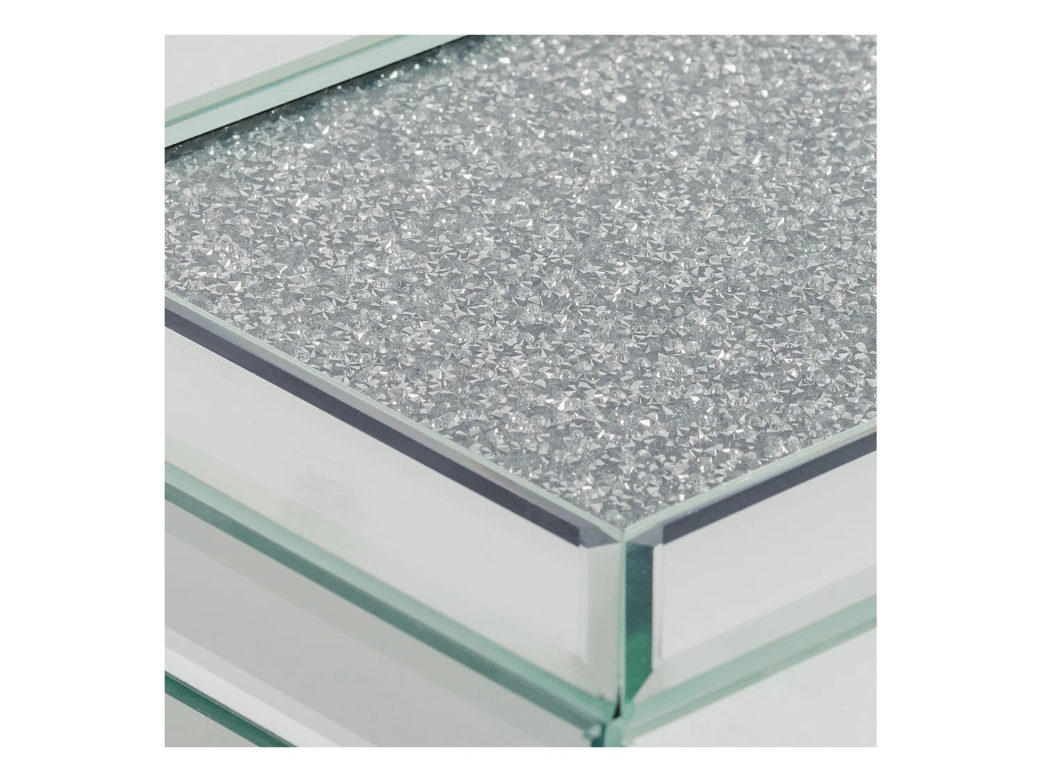 Cajita decorativa KOFI Vidrio Plateado