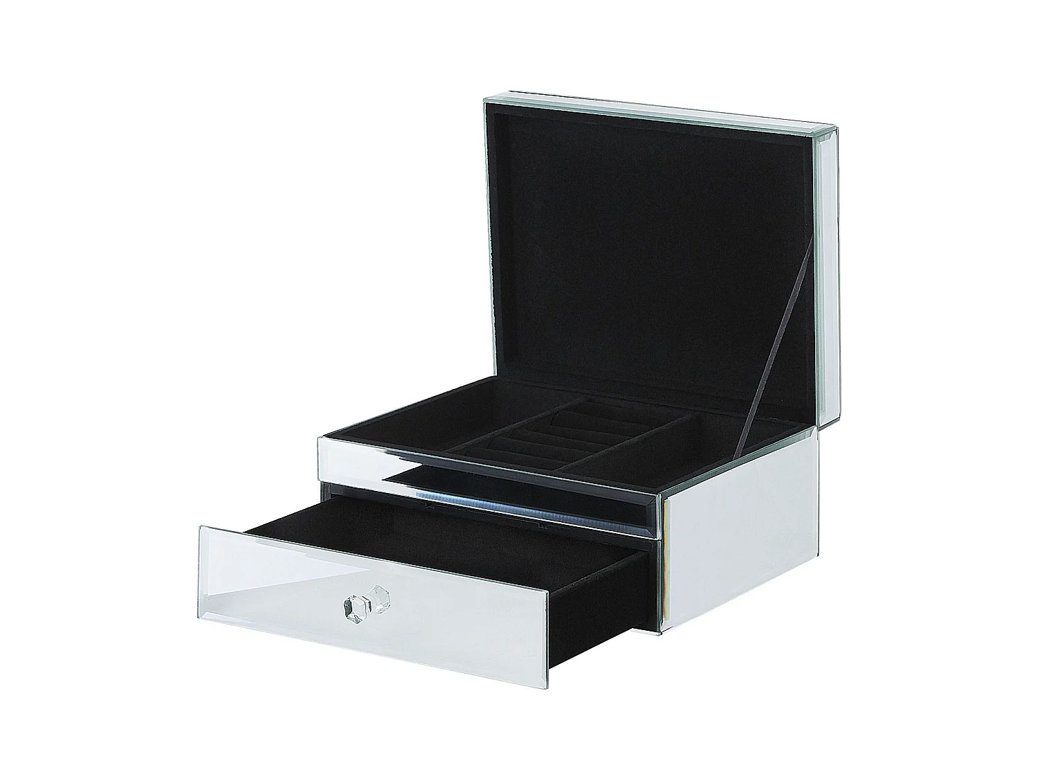 Cajita decorativa KOFI Vidrio Plateado