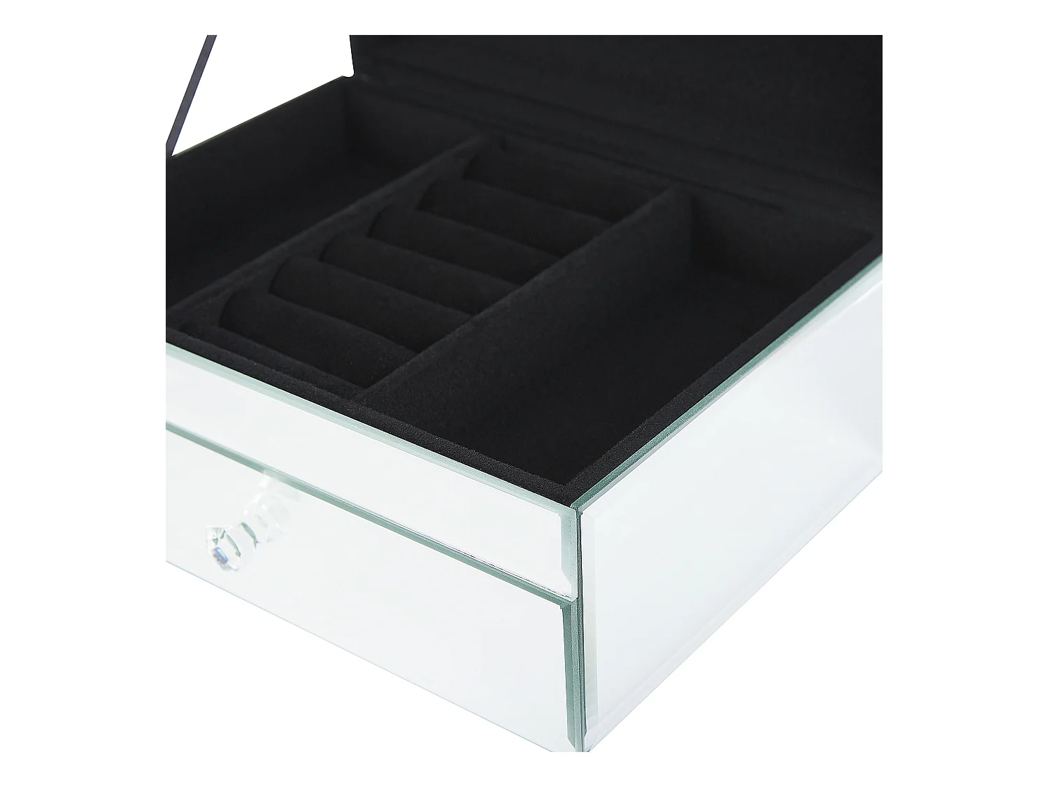 Cajita decorativa KOFI Vidrio Plateado