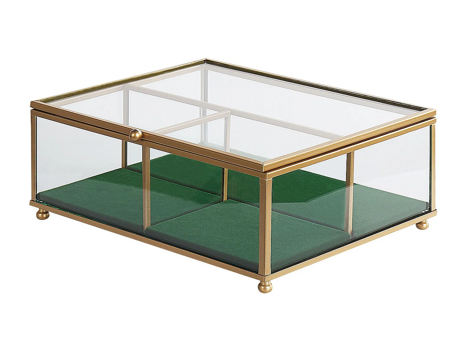 Schmuckkästchen gold Glas Spiegel Optik Schmuckschatulle Saintes