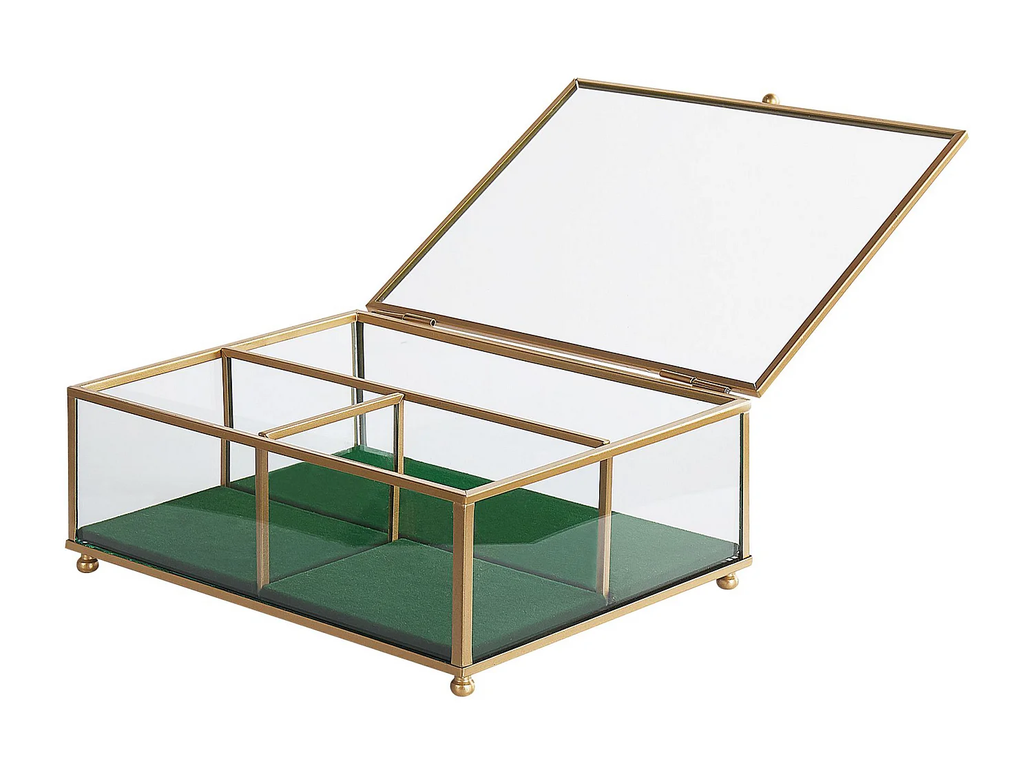 Schmuckkästchen gold Glas Spiegel Optik Schmuckschatulle Saintes