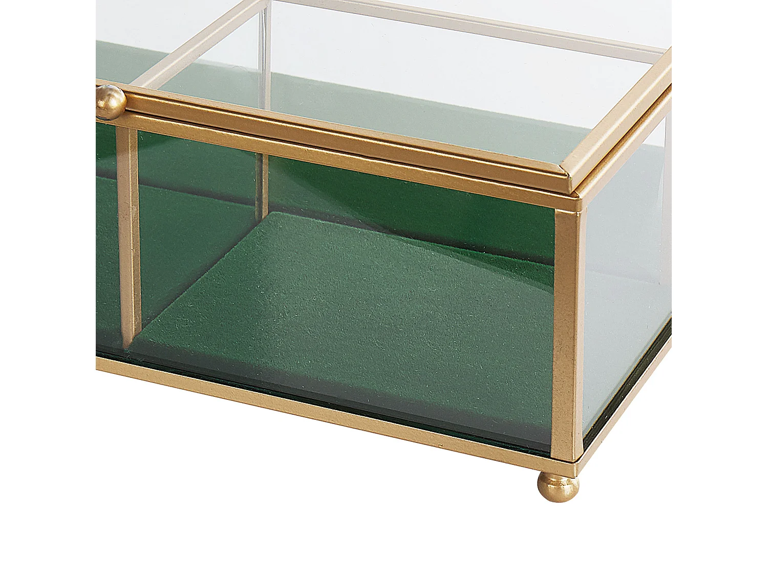 Schmuckkästchen gold Glas Spiegel Optik Schmuckschatulle Saintes