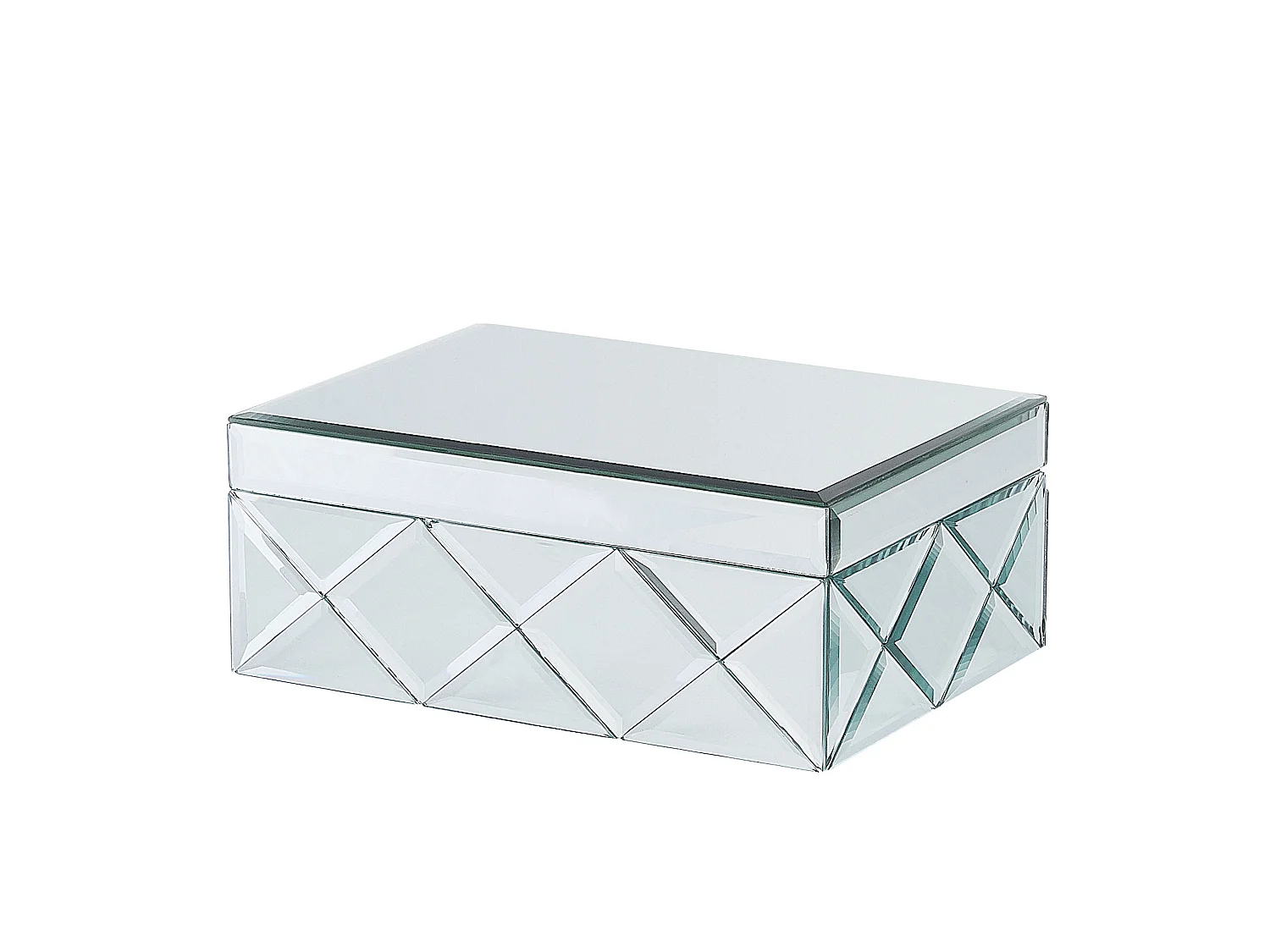 Boîte à bibelots GORRON Verre Miroir argenté